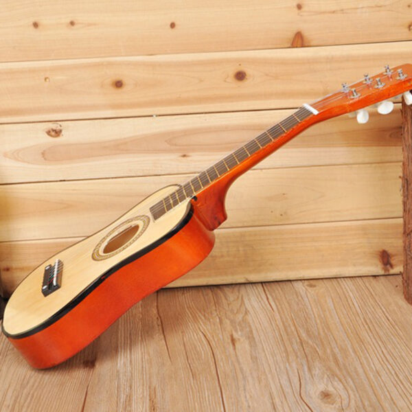 21-inch multicolored wooden guitar for children to learn-wooden crafts - Imagen 2