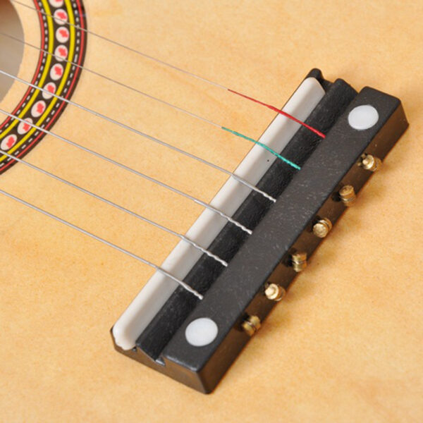 21-inch multicolored wooden guitar for children to learn-wooden crafts - Imagen 4
