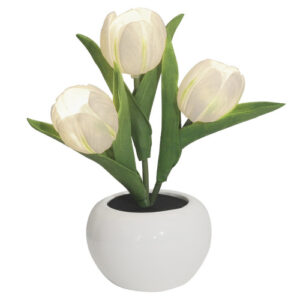 Artificial Tulip LED Potted Plant Ornament - False Flower Potted Plant Crafts