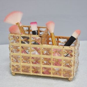 Crystal Pen Holder Makeup Brush Storage Bucket - Desktop Crystal Crafts Ornament
