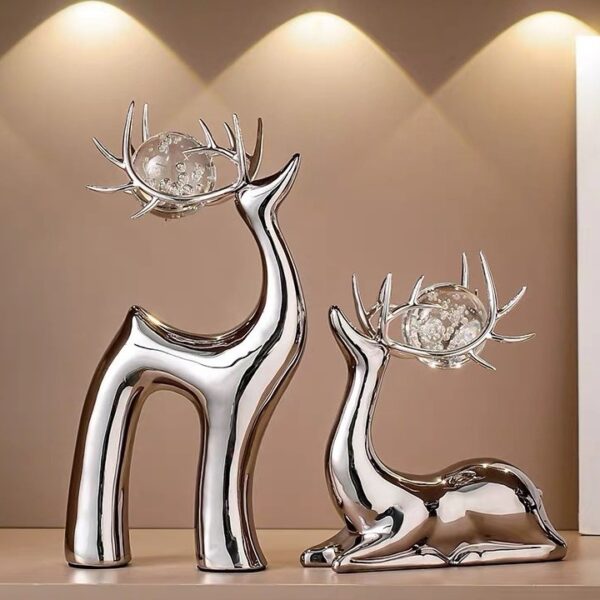 Deer Crystal Ball Ornament - Home Decoration - 图片 5