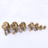 Golden seven elephants, artisanal resin ornaments, home decoration, crafts