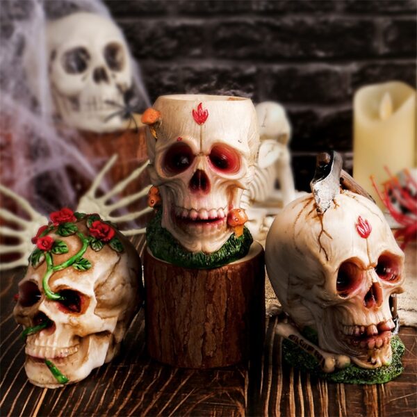 Halloween Skull Crafts Ornament - Scary Atmosphere Decoration - Imagen 2