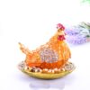 Hens laying eggs jewelry box resin crafts ornaments
