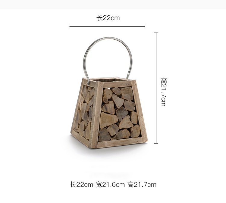 Handmade wooden splicing wind lamp candle holder handicraft ornament
