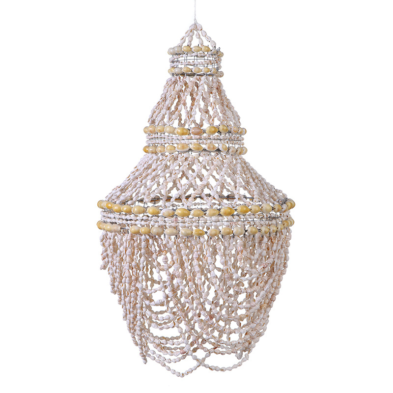 Natural large long marine shell wind chimes
