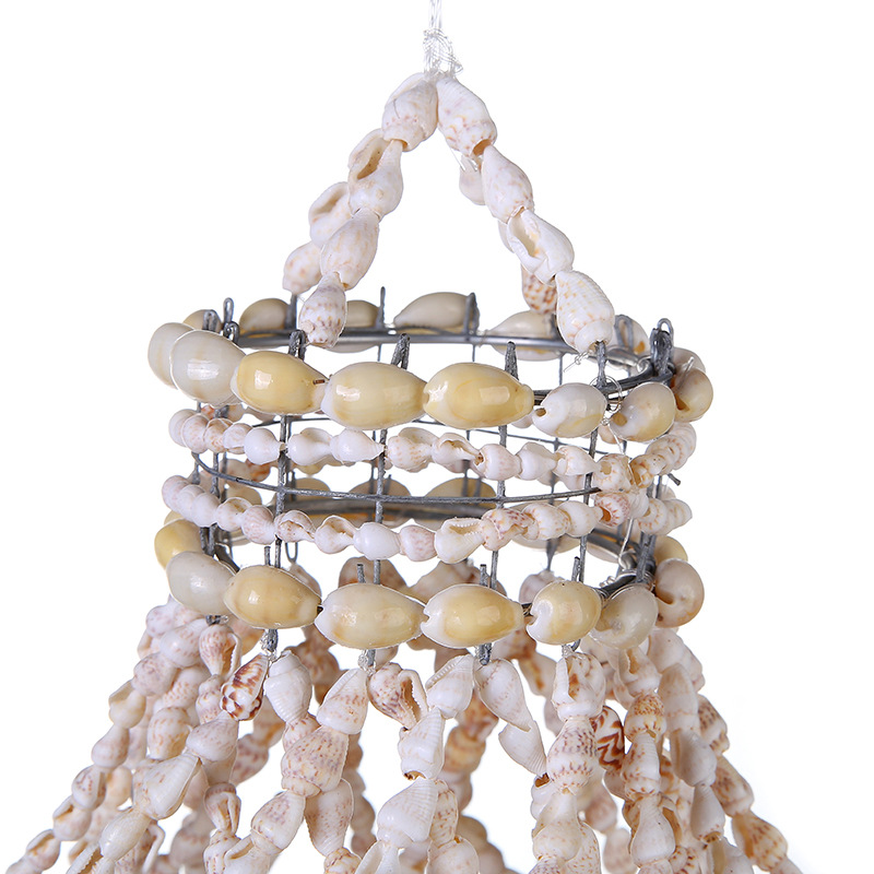 Natural large long marine shell wind chimes