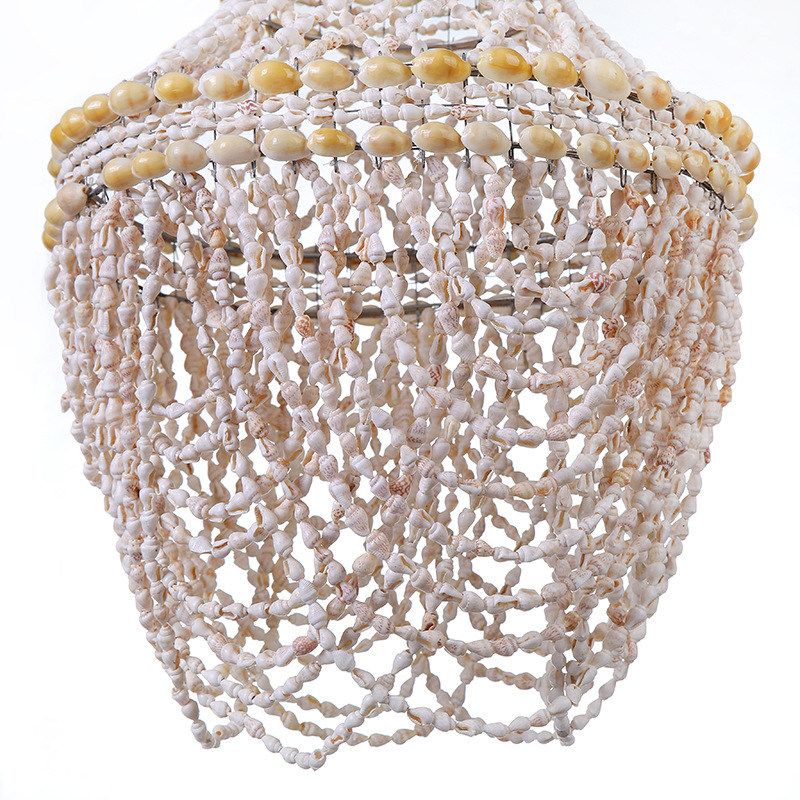 Natural large long marine shell wind chimes