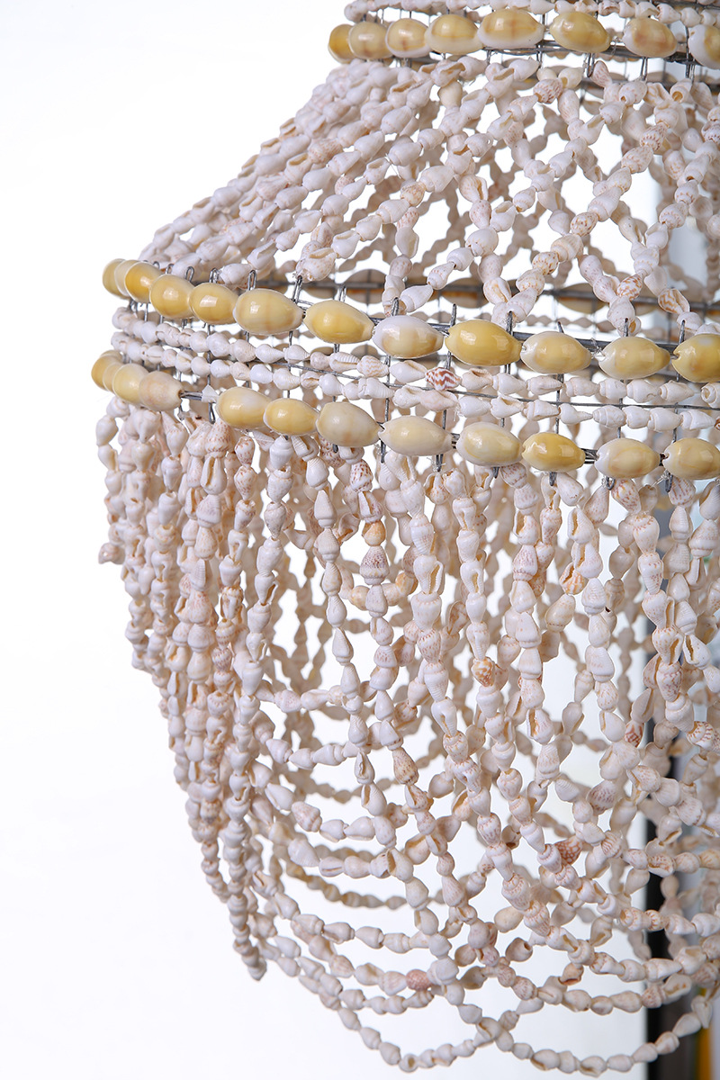Natural large long marine shell wind chimes