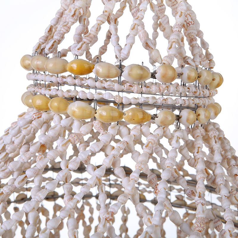 Natural large long marine shell wind chimes