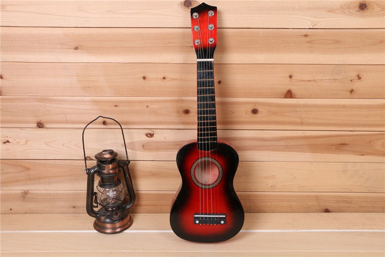 21-inch multicolored wooden guitar for children to learn-wooden crafts