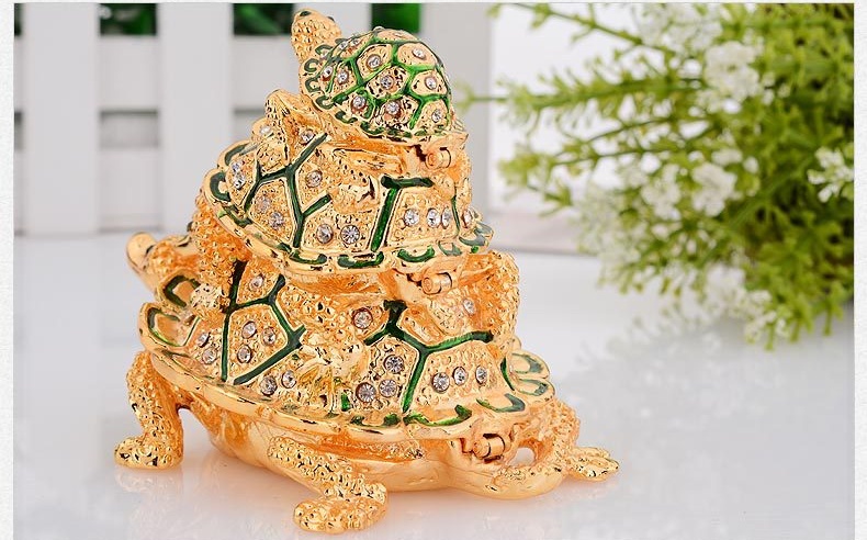 Three-layer painted beetle handicraft ornament