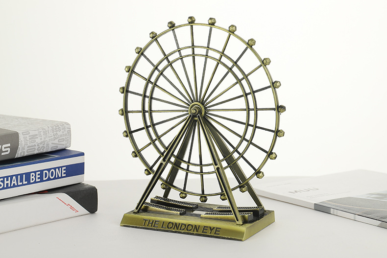 Metal Ferris wheel, construction model, crafts, ornaments