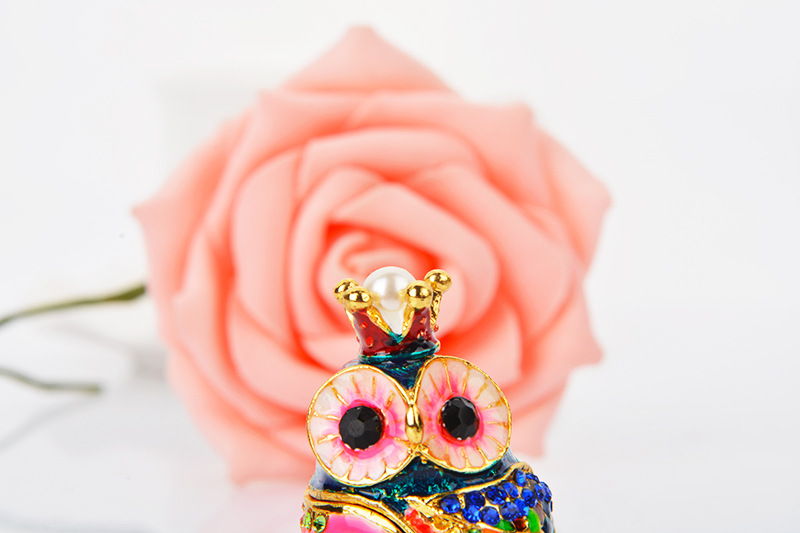Owl Painted Jewelry Box Craft Gift