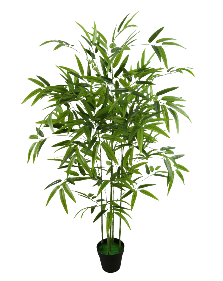 Simulated Bamboo Crafts with Green Plants - Artificial Simulated Flowers