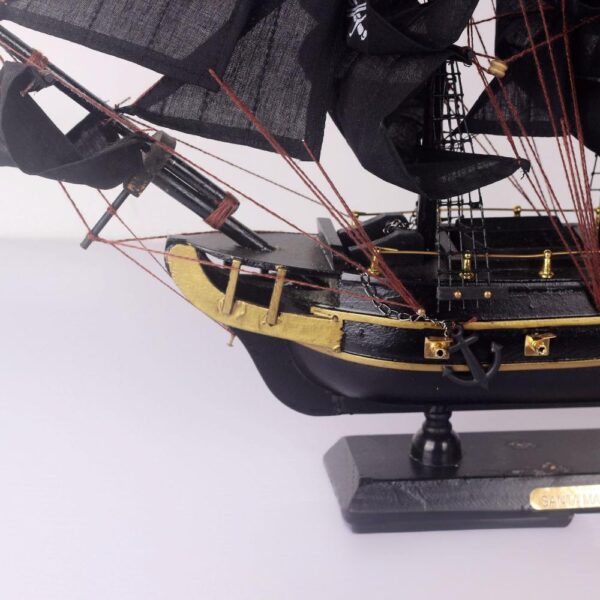 Mediterranean style Caribbean black pearl pirate wooden sailboat - 이미지 5