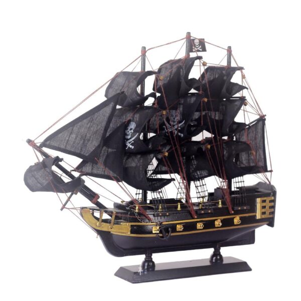 Mediterranean style Caribbean black pearl pirate wooden sailboat - 이미지 6