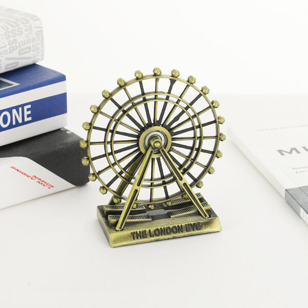 Metal Ferris wheel, construction model, crafts, ornaments - Imagen 2