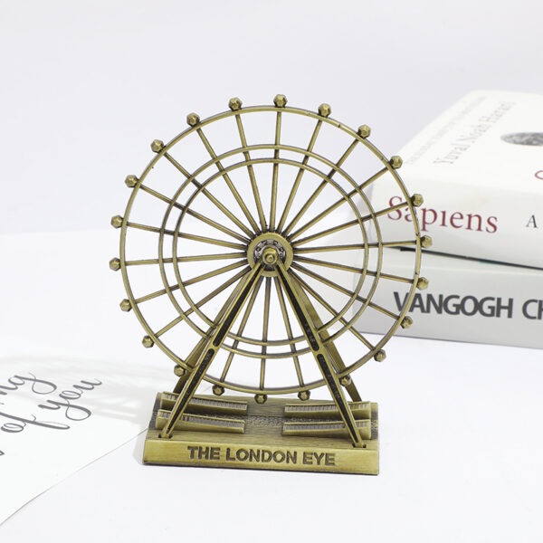 Metal Ferris wheel, construction model, crafts, ornaments - Imagen 5
