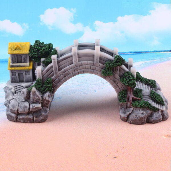 Micro landscape garden arch bridge resin handicraft ornament - Imagen 2