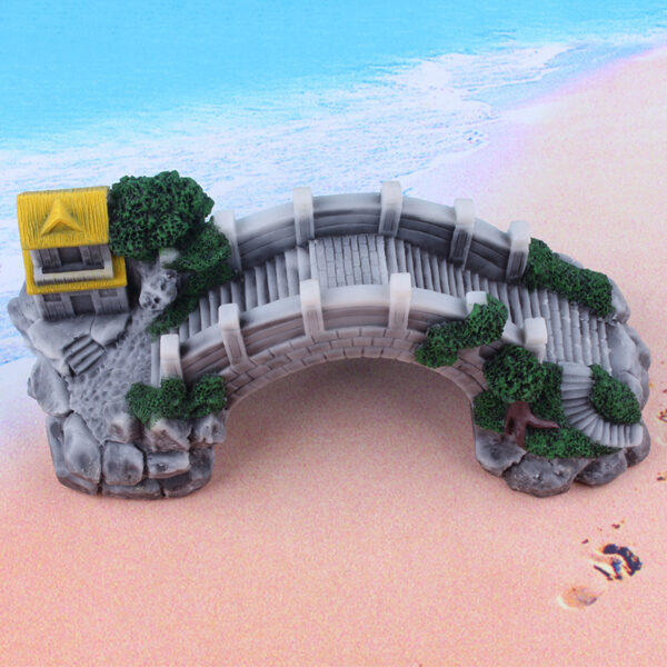 Micro landscape garden arch bridge resin handicraft ornament - Imagen 3