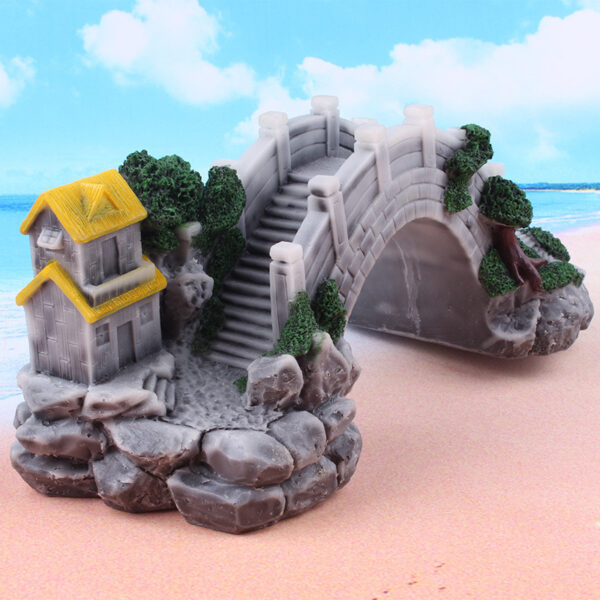 Micro landscape garden arch bridge resin handicraft ornament - Imagen 4