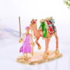Painted llama across the desert handicraft ornament