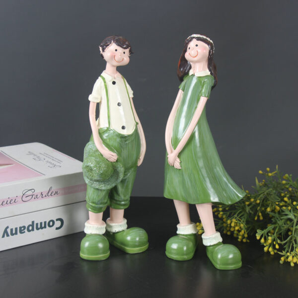 Pastoral cartoon children's handicraft ornament - home resin ornament - صورة Pastoral cartoon children's handicraft ornament - home resin ornament - صورة 3