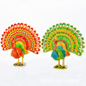 Peacock open screen metal crafts ornaments