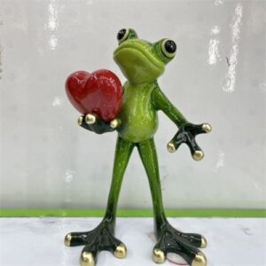 Simulation animal love frog resin handicraft ornament