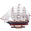 Wooden 65cm sailboat model ornament