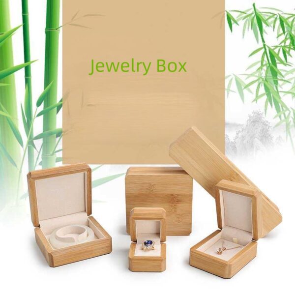 Wooden Jewelry Packaging Gift Box - Solid Wood Crafts - Imagen 3