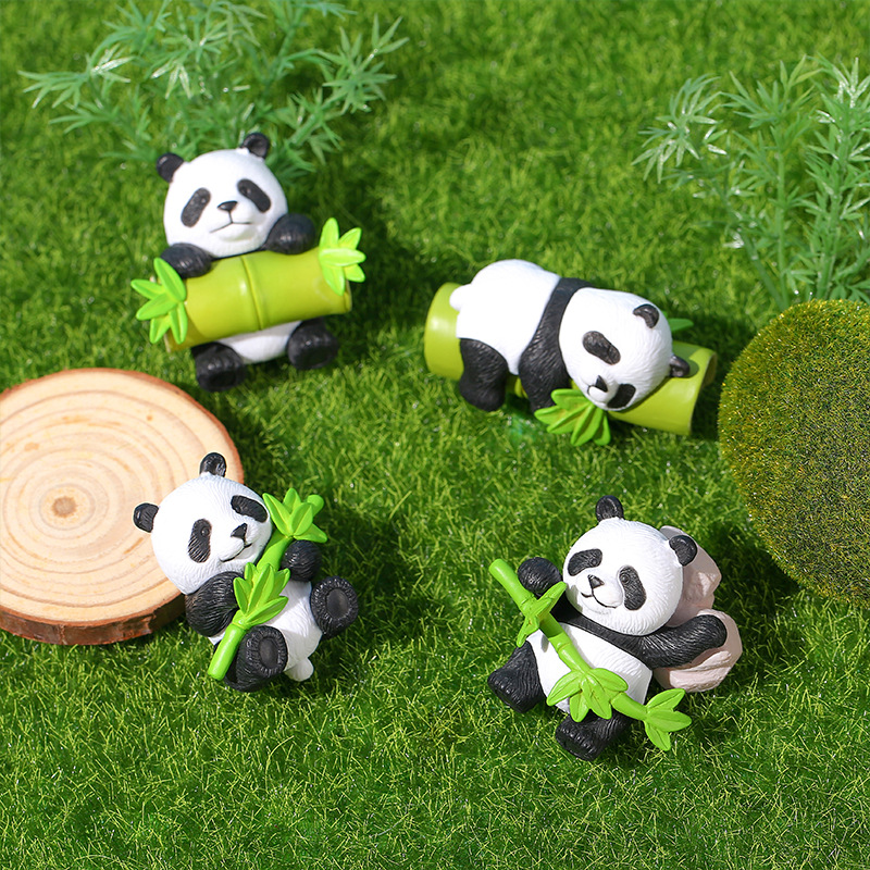 8 Bamboo Panda Resin Ornaments: A New Choice for Mengqu Home Decoration