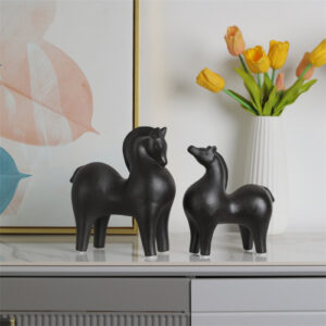 Ceramic decoration in the shape of a fat horse, crafts, ornaments, ornaments