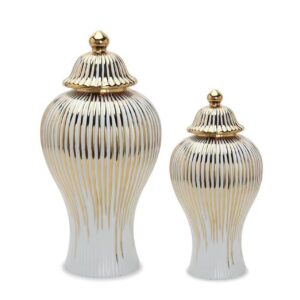Ceramic vase with gold pattern, light, luxury, ornaments