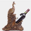 Creative peacock red wine shelf, resin, crafts, ornaments