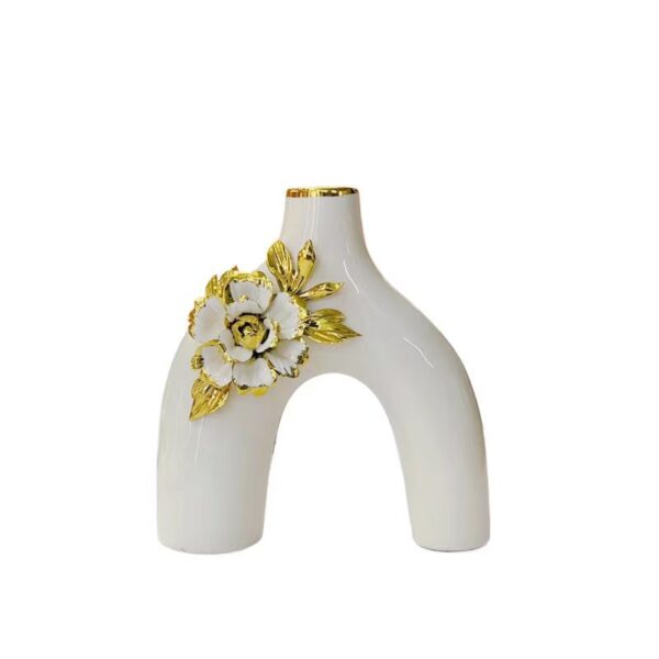 Galvanized appliqués, golden vase, crafts, ornaments - Imagen 6