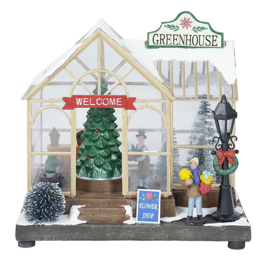 Glossy Christmas House Craft Ornaments