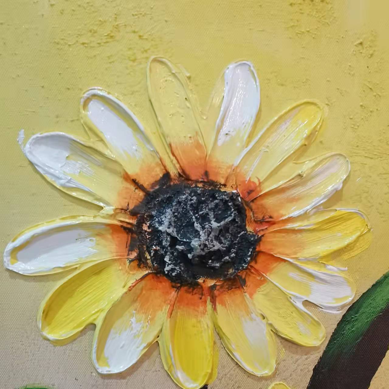 Decorative sunflower painting for living room, sofa, background, wall painting