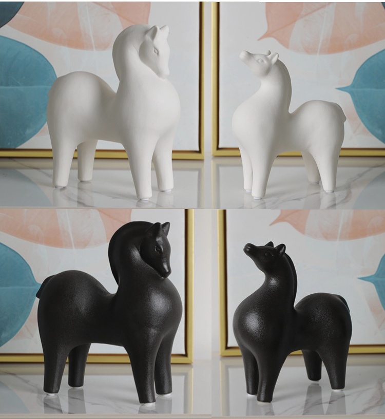 Ceramic decoration in the shape of a fat horse, crafts, ornaments, ornaments