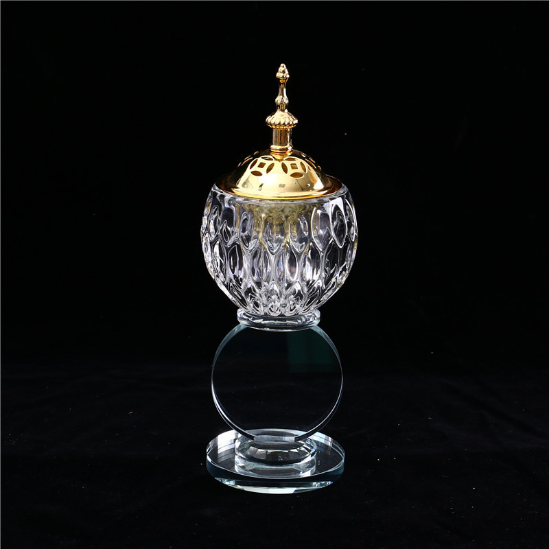 Glass incense burner, home furnishings, crafts