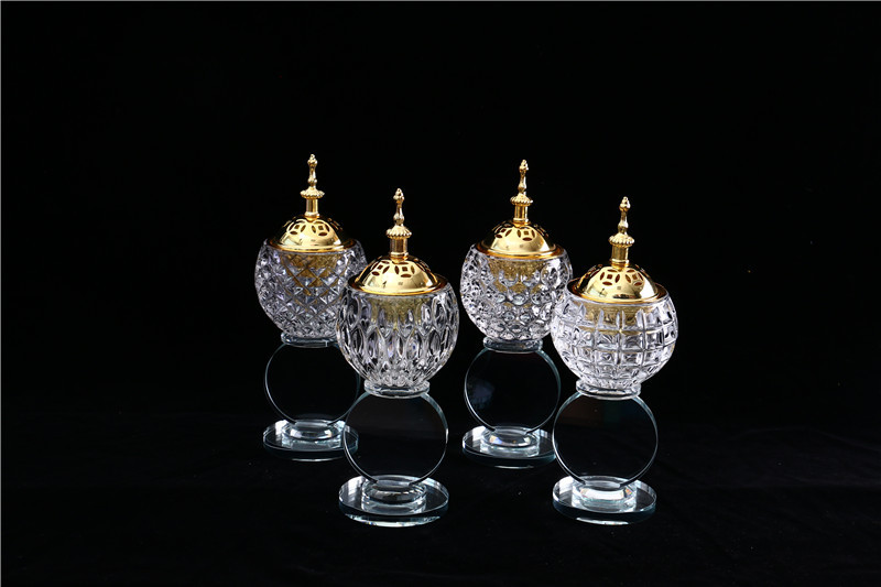 Glass incense burner, home furnishings, crafts