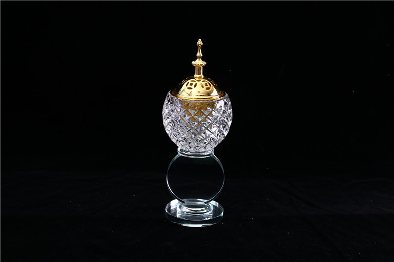 Glass incense burner, home furnishings, crafts