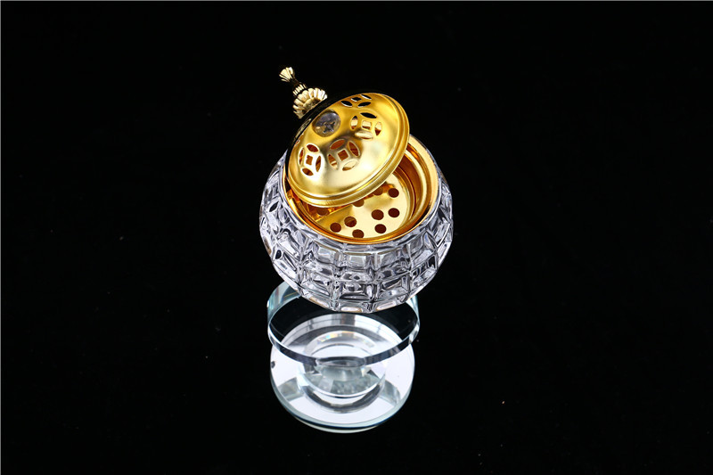 Glass incense burner, home furnishings, crafts