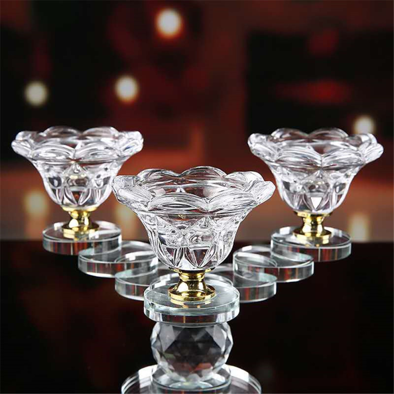 Multi-headed crystal candle holder, crafts, ornaments