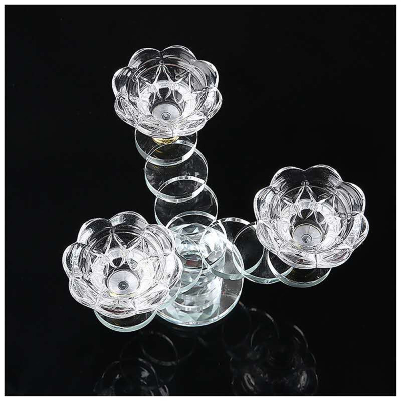 Multi-headed crystal candle holder, crafts, ornaments