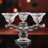 Multi-headed crystal candle holder, crafts, ornaments