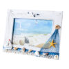 Wooden photo frame, 6 inches, ocean shell style, summer