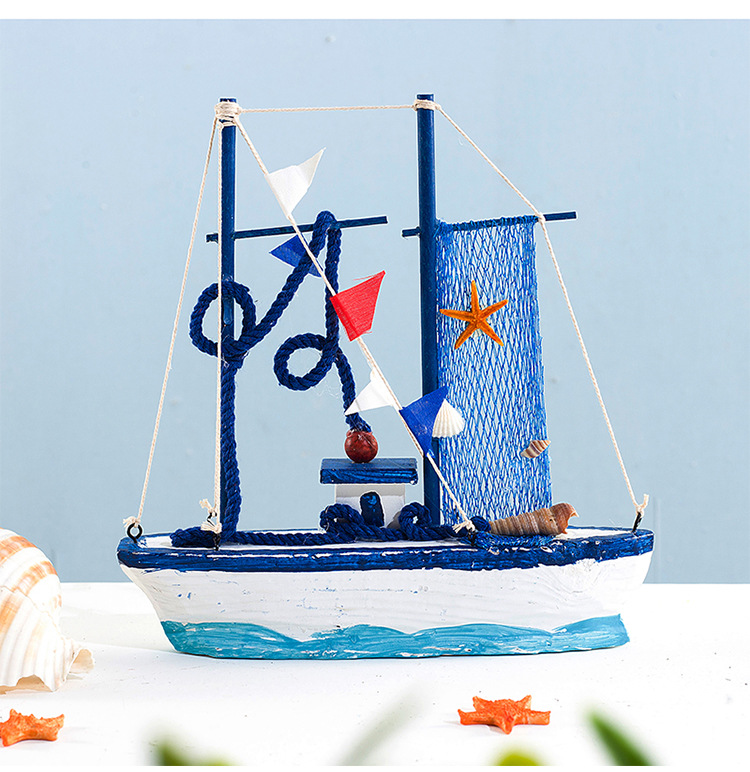Wooden carving boat, gift sailboat