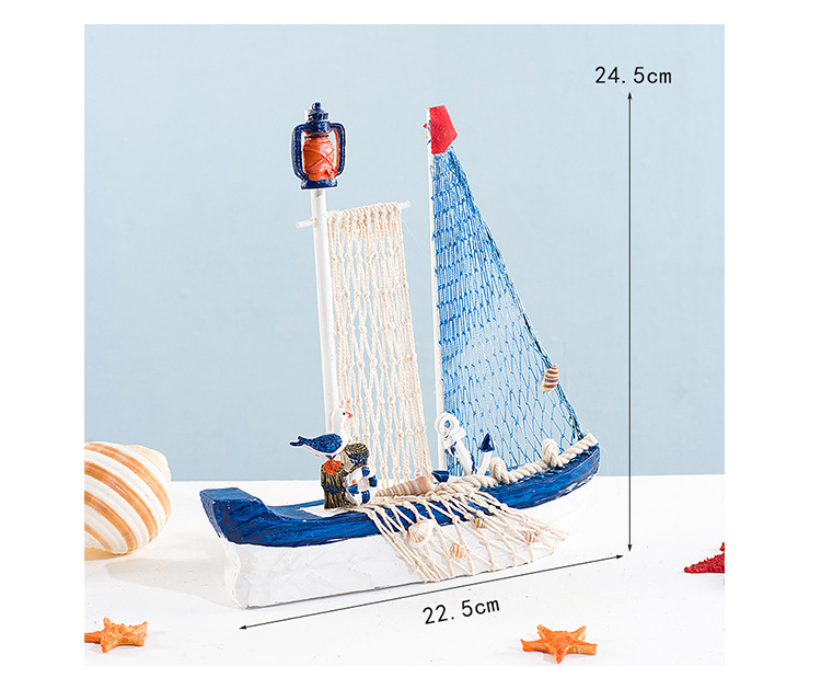 Wooden carving boat, gift sailboat